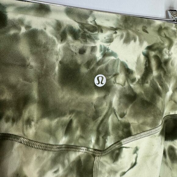 Lululemon Align High-Rise Crop 21" Diamond Dye Light Sage Medium Olive Sz2 - Picture 7 of 11